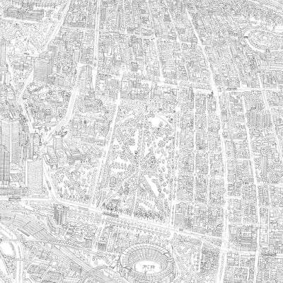 The Melbourne Map Black & White Open Edition